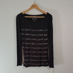 INC International Concepts Top Blouse Size L Holiday Festive New Year's Eve Sexy